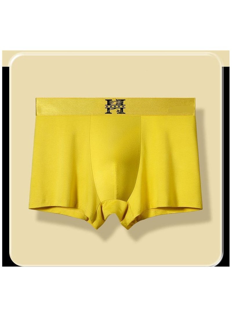 Boxed Men's Solid Color Breathable Four Corner Underwear Of 3 Pieces  - Image 2