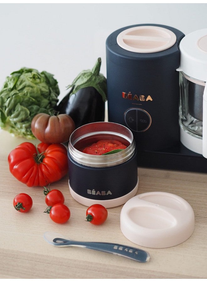 Beaba Stainless Steel Insulated Food Jar 10 oz, Kids Thermos, Lunch Containers, Leakproof, Wide Opening, Suitable for Hot and Cold Foods (Midnight) - Image 4