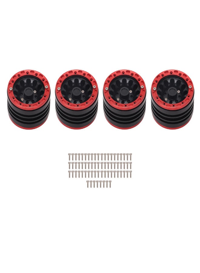 4Pcs 1.9in RC Wheel Rims Alloy CNC Machining 1/10 RC Beadlock Wheel Hub for Track Axial SCX10 90046 AXI 03007 MST - Image 1