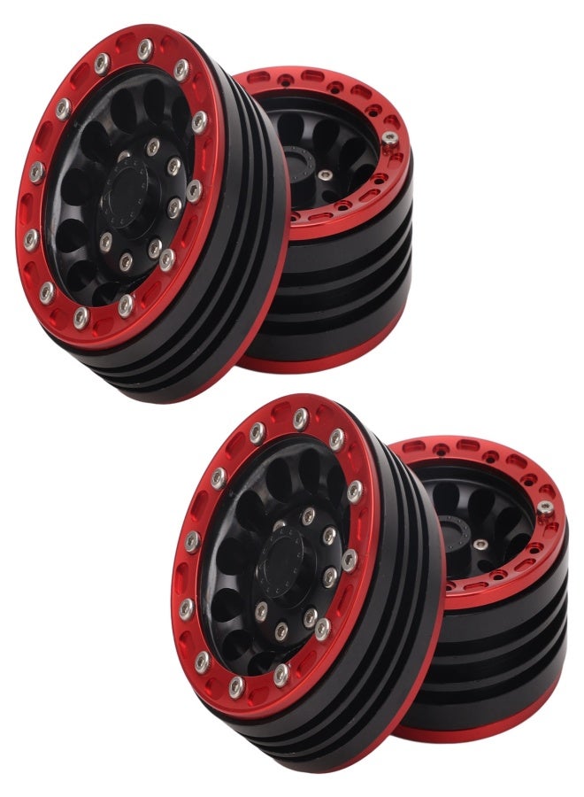 4Pcs 1.9in RC Wheel Rims Alloy CNC Machining 1/10 RC Beadlock Wheel Hub for Track Axial SCX10 90046 AXI 03007 MST - Image 3
