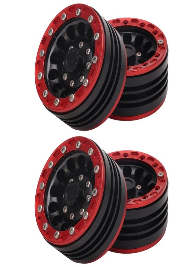 4Pcs 1.9in RC Wheel Rims Alloy CNC Machining 1/10 RC Beadlock Wheel Hub for Track Axial SCX10 90046 AXI 03007 MST - Image 2
