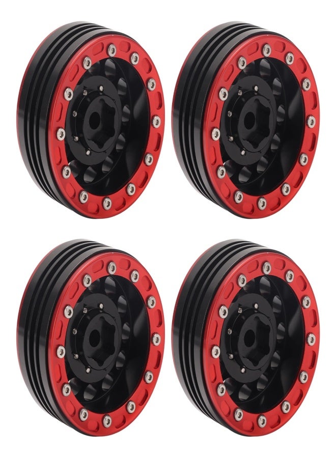 4Pcs 1.9in RC Wheel Rims Alloy CNC Machining 1/10 RC Beadlock Wheel Hub for Track Axial SCX10 90046 AXI 03007 MST - Image 5