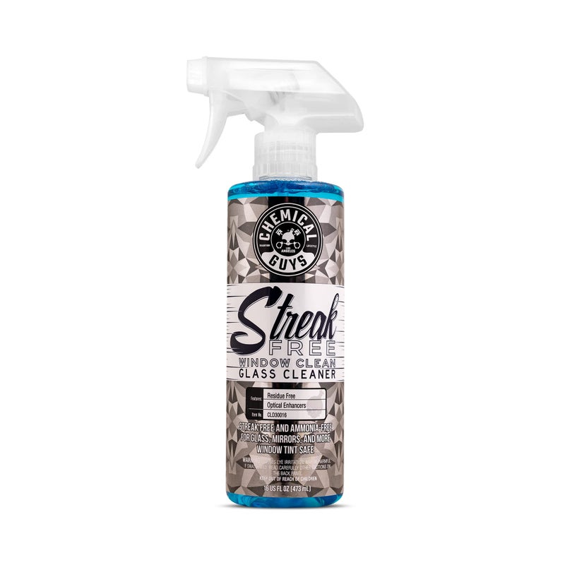 Chemical Guys CLD30016 Streak Free Glass & Window Cleaner (Works on Glass, Windows, Mirrors, Navigation Screens & More; Car, Truck, SUV and Home Use), Ammonia Free & Safe on Tinted Windows, 16 fl oz - Image 1