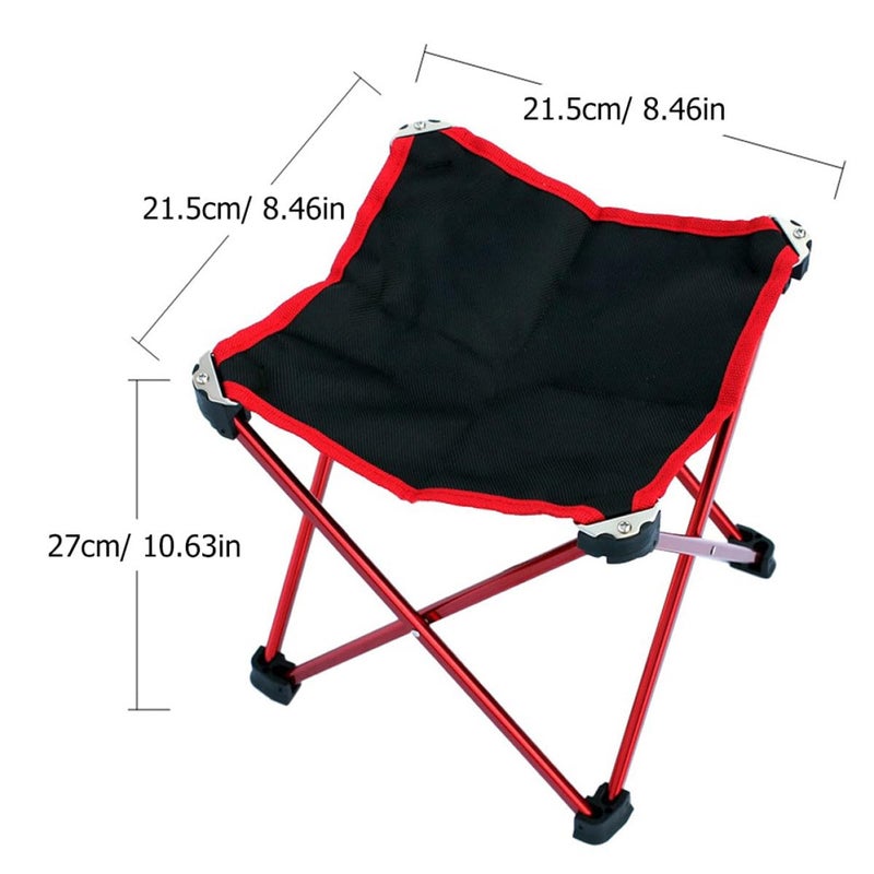 Large Portable Foldable Aluminum Camping Stool Lightweight Folding Chair For Outdoor Hiking Beach - Image 4