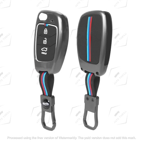 LivTee Metal Silicon Key Cover Compatible with Hyundai Creta, Venue, Tucson, Alcazar, I20, Grand i10 Nios, Aura, Xcent, Exter 3 Button Smart Flip Key Cover (Hyundai Flip 3 Button) - Image 5