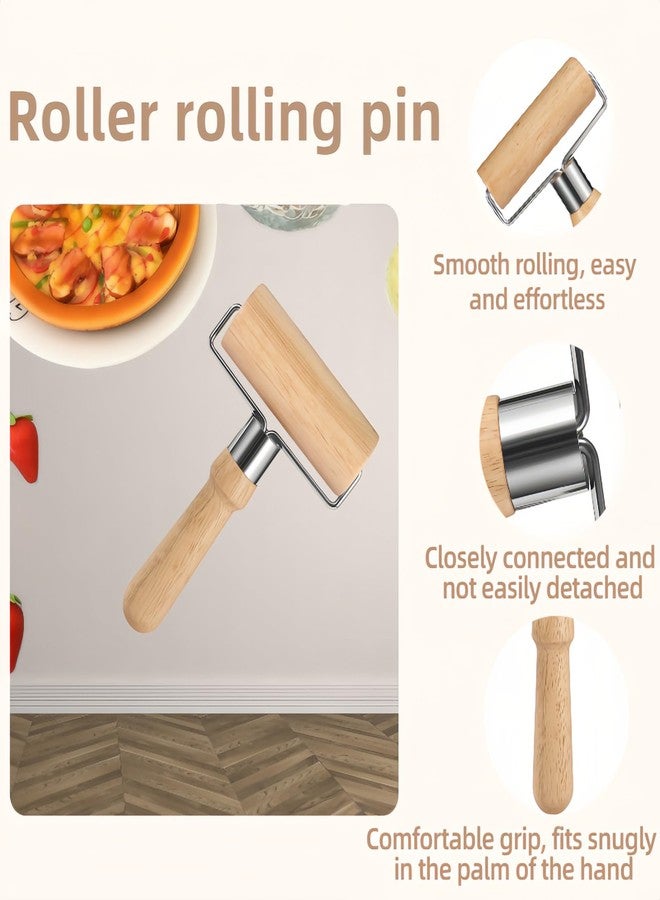 BUBBLE-FLY Top Rolling Pins for Pizza&Dough - Non-Stick, Wooden & Easy Clean, Baking, Pastry, Pie, Cookies - Kitchen Must Have,Beechwood Construction, Ergonomic Handles - Image 4