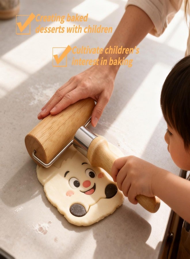 BUBBLE-FLY Top Rolling Pins for Pizza&Dough - Non-Stick, Wooden & Easy Clean, Baking, Pastry, Pie, Cookies - Kitchen Must Have,Beechwood Construction, Ergonomic Handles - Image 3