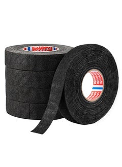 iQIHAN Automotive Wiring Tape,High Temp Wire Cable Loom Self-Adhesive Fabric Tape for Electrical Automotive Engine Harness Wrap Protection Noise Damping Cables Fixed (19mm x 20m 5 Rolls)  - Image 1