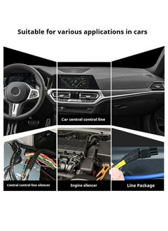 iQIHAN Automotive Wiring Tape,High Temp Wire Cable Loom Self-Adhesive Fabric Tape for Electrical Automotive Engine Harness Wrap Protection Noise Damping Cables Fixed (19mm x 20m 5 Rolls)  - Image 5