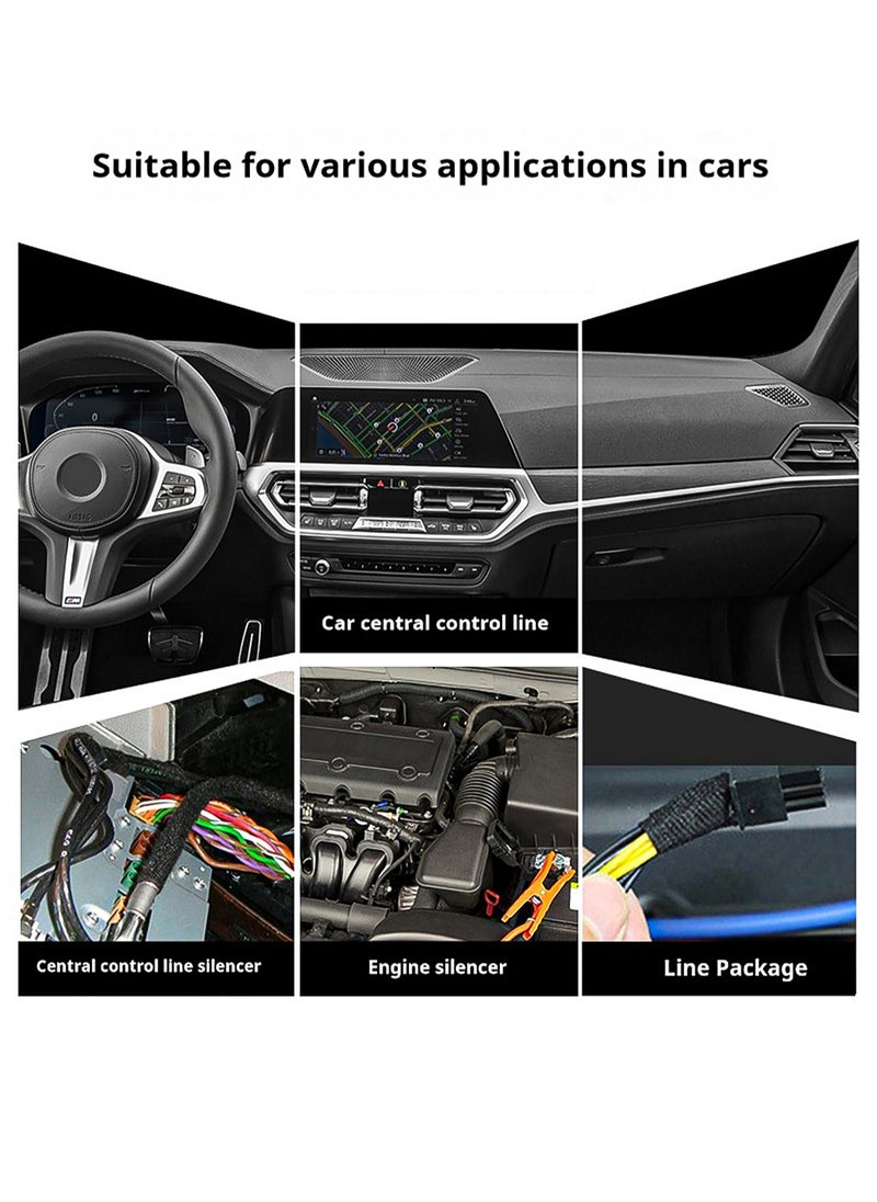 iQIHAN Automotive Wiring Tape,High Temp Wire Cable Loom Self-Adhesive Fabric Tape for Electrical Automotive Engine Harness Wrap Protection Noise Damping Cables Fixed (19mm x 20m 5 Rolls)  - Image 5