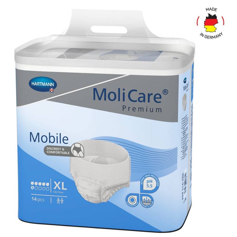 Molicare Premium Mobile, Size XL, 6 Drops, Pack of 14 Pieces