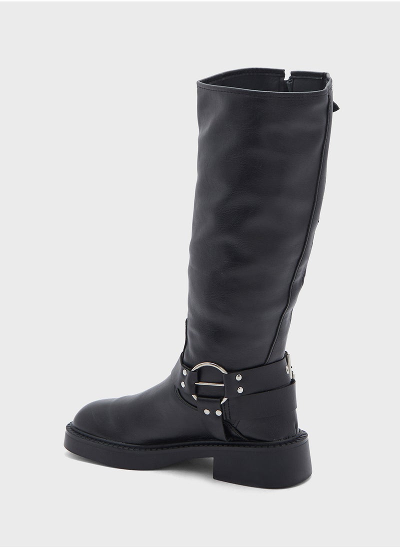Ginger - Biker Boots With Multiple Buckles - Image 1