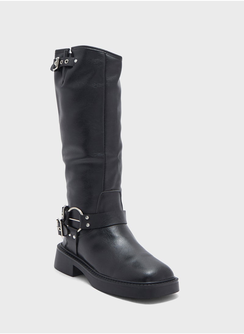 Ginger - Biker Boots With Multiple Buckles - Image 1
