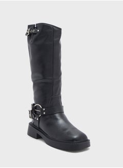 Ginger Biker Boots With Multiple Buckles  - Image 2