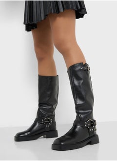 Ginger Biker Boots With Multiple Buckles  - Image 5