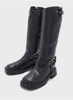 Ginger Biker Boots With Multiple Buckles  - Image 4