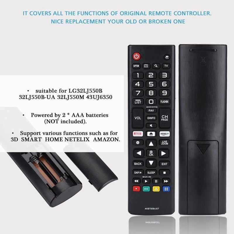 LG Compatible AKB75095308 55UJ630V 65UJ630V 43UJ630 Amazon Netflix Smart LCD LED TV Remote with Home Button