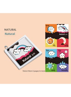 Generic Infant Newborn Early Education Toys Can't Bite And Wash 0-1 Year Old Cognitive Enlightenment Baby Cloth Book-Color:Weather Black And White Cloth Book-Specifications:English Version-bb With Sound Paper -4 Pages And 8 Sides  - Image 1