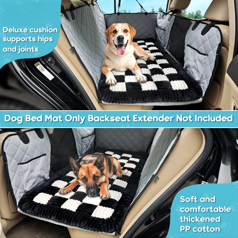 KASTWAVE Dog Car Bed Mat,Non-Slip Dog Car Seat Cover for Back Seat Bed Inflatable, Plaid Dog Bed for SUVs, Sedans & Trucks, Chew-Resistant Travel Pad for Pet, Easy Clean & Scratch-Proof & Comfort (50"x24.6") - Image 2