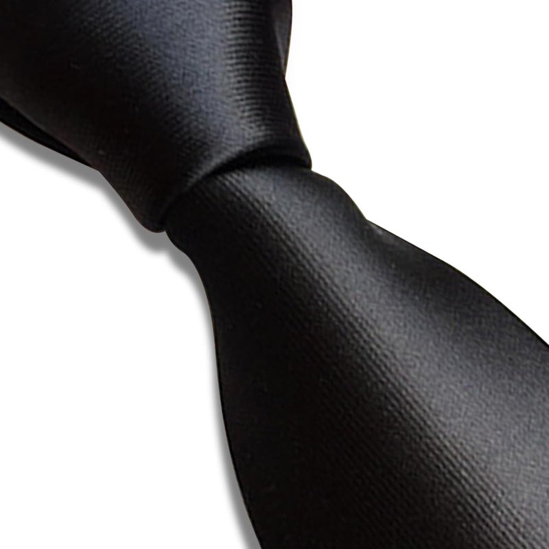 MENDENG Store Men's Classic Necktie Jacquard Woven Ties for Men Formal Business Ties Wedding Party Groomsmen Black Tie - Image 5
