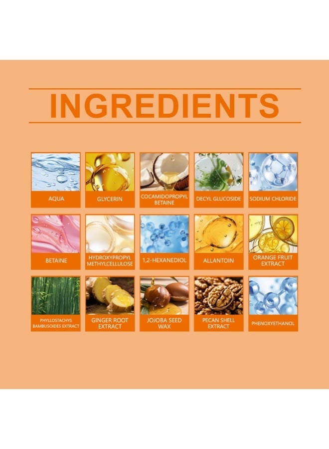 Zyvarn Turmeric & Vitamin C Exfoliating Scrub Shower Gel 100ml, Moisturizing Brightening Body Wash with Jojoba & Pecan Shell Exfoliating Granules, Deep Clean Smooth Skin, Reduce Dullness & Chicken Skin for All Skin Types - Image 3
