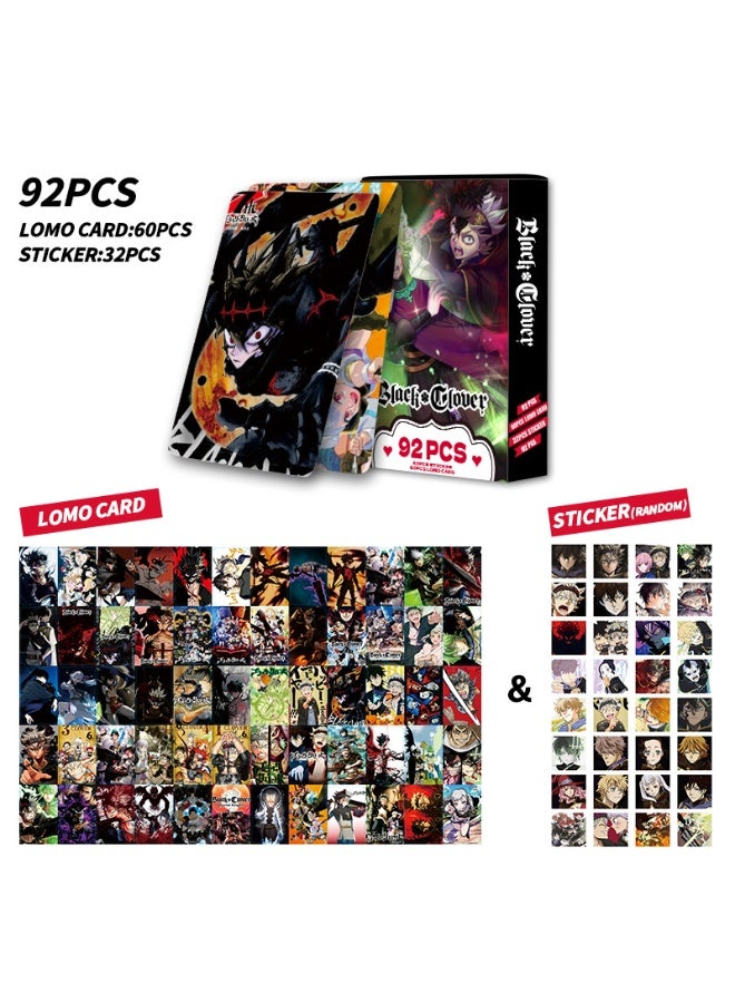 NIBEMINENT 92 Pcs Cartoon Black Clover Double-sided Lomo Cards Card For Fans Collection Gifts - Image 2