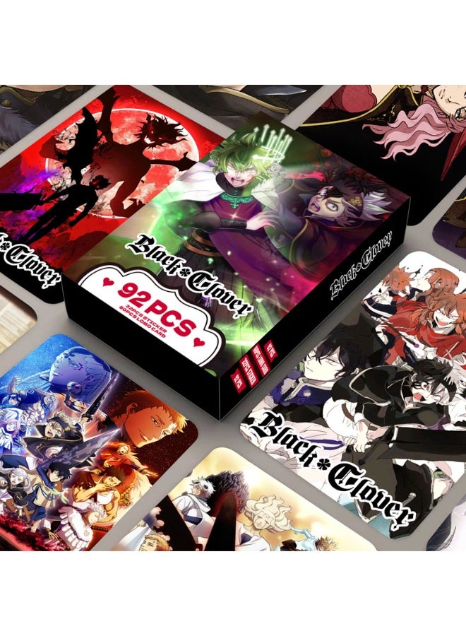 NIBEMINENT 92 Pcs Cartoon Black Clover Double-sided Lomo Cards Card For Fans Collection Gifts - Image 1