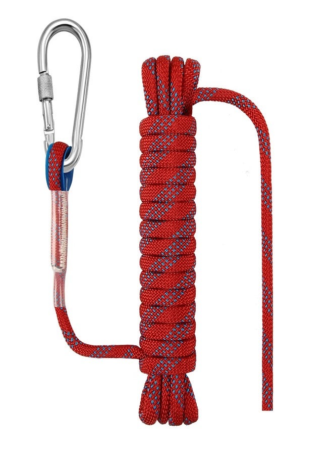 NorthPada Marine Rope with Hook, Nylon, Floating, 9/16 in x 16 ft, Red, 9 KN, for Rappelling, Knot Tying, Boating, Anchor, Fishing - Image 1