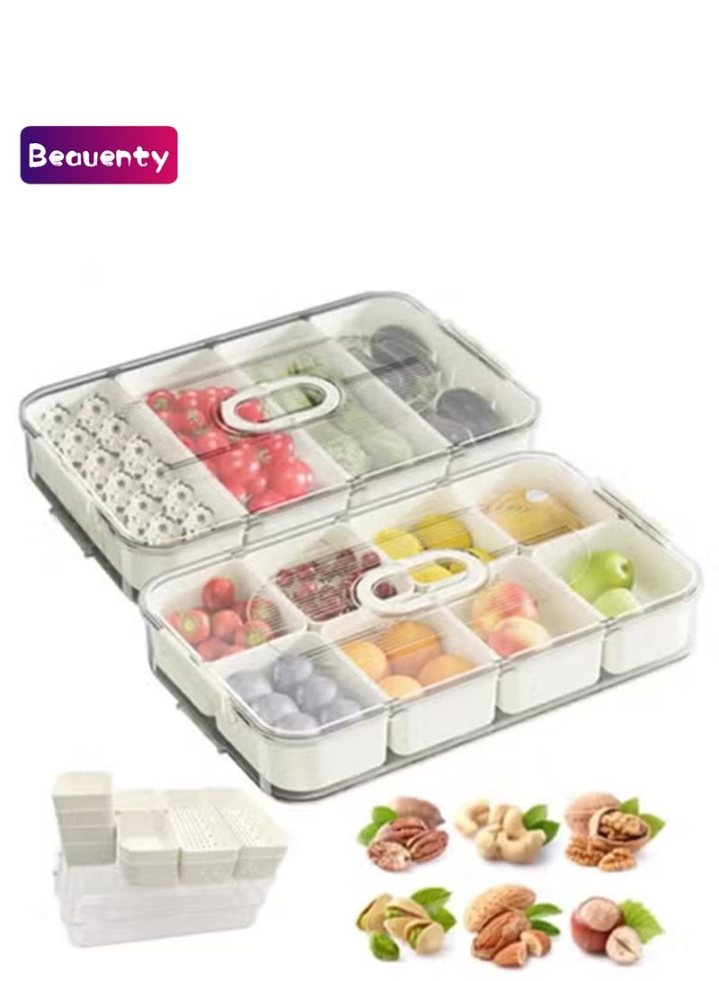 بيوينتي طقم صينية تقديم الوجبات الخفيفة من 2 علبة - Image 1