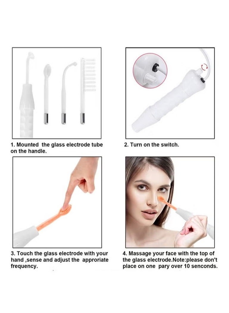 Facial Treatment Device White High Frequency Beauty Device 11.6 x 7.6 x 2.3 inches - Image 4