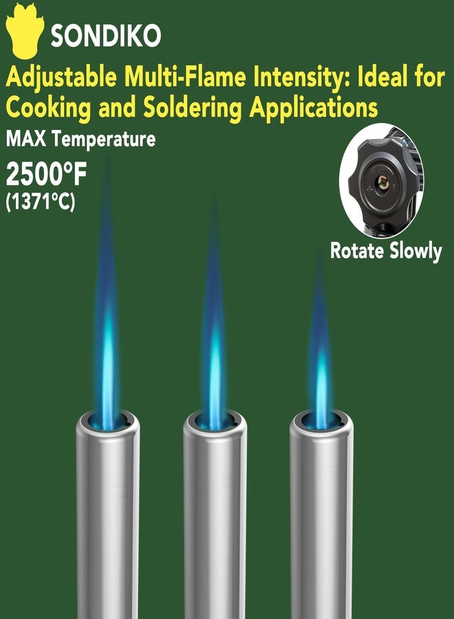 Sondiko Big Butane Torch Lighter, Soldering Torch with Monster Footprint Shaped Base, Adjustable Flame, Safety Lock, Butane Not Included - Image 3