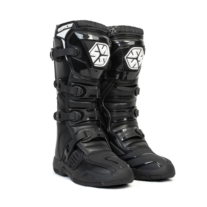 Scoyco Dirt Bike Boots for Men Enduro Motocross Boots with Shin Guard Ankle TPU Protection Full Leather Offroad Riding Boots - Image 2