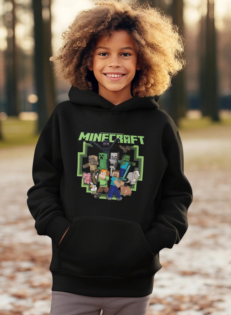 ZOOM Minecraft Group In Black Hoodie 