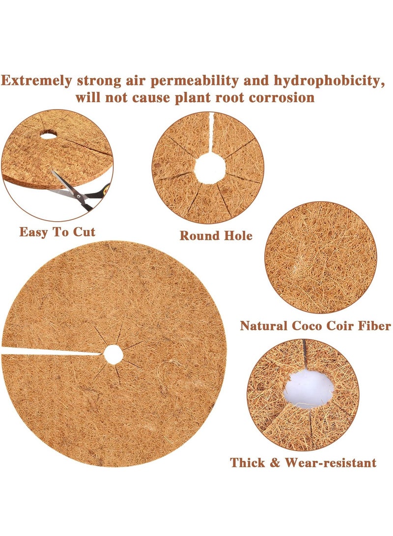 KASTWAVE Coconut Fibers Tree Mulch Ring Mat 11.8 Inch Natural Coco Coir Tree Protection Mats for Cypress, Landscaping, Tree Disc Plant Cover, Soil Cover for Indoor Outdoor Plants 4pcs  - Image 3
