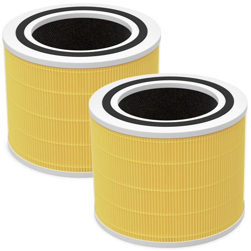 isingo Core 200SP Replacement Filter Compatible with LEVOIT Core 200S Smart WiFi Air PuriFier Core 200SRF Air Filter Yellow 2 Pack - Image 2
