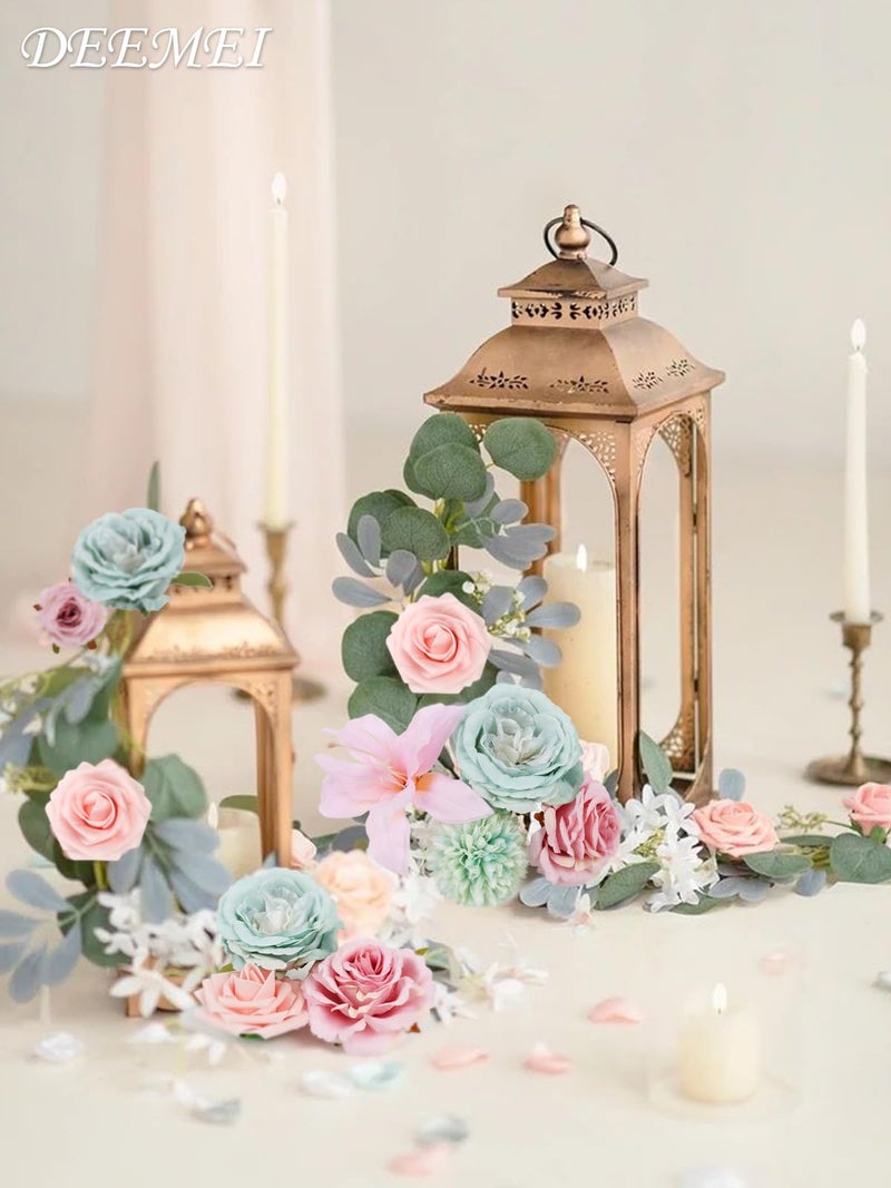 DEEMEI Artificial Flowers Combo Box Set Pink Rose Silk Mix Peony Flowers with Stems for DIY Bridal Wedding Bouquets Centerpieces Baby Shower Party Home Decorations - Image 5