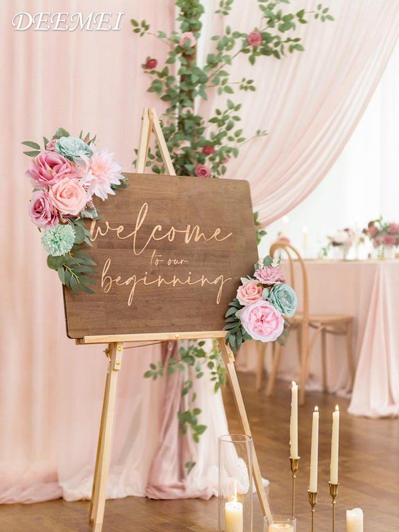 DEEMEI Artificial Flowers Combo Box Set Pink Rose Silk Mix Peony Flowers with Stems for DIY Bridal Wedding Bouquets Centerpieces Baby Shower Party Home Decorations - Image 4