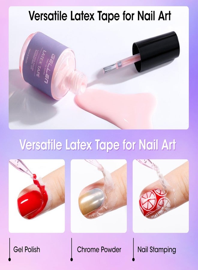 Gellen Gel Nail Polish Remover, 2-Pack Professional Quick Gel Remover for Nails 3-5 Minutes, Liquid Latex for Nails Pink, Safe & Easy Nail Polish Removal, No Need for Foil Soaking, Gifts for Women - Image 4