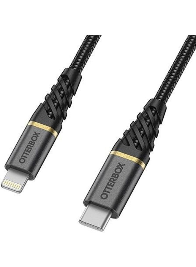 أوتربوكس كابل USB-C إلى Lightning أسود - Image 1