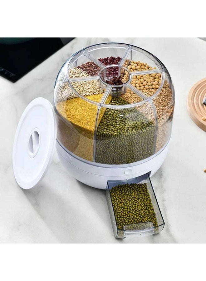 ديسبنسر بقوليات 360 – 6 فتحات أكريليك شفافة متحركة - Image 1