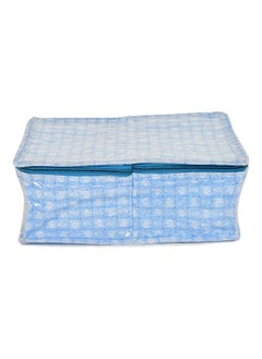 Kuber Industries Kuber Industries Check Design Laminated PVC Travel Toiletry Bag|Undergarments Organizer Bag|2 Compartments & Tranasparent Window (Blue)-HS_38_KUBMART21266, polyvinyl chloride, Rectangular  - Image 5
