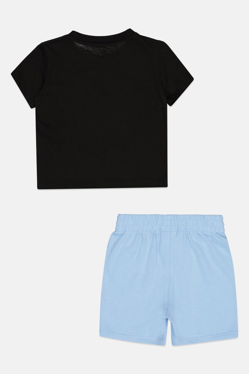 Nike Toddlers Boy 2 Pieces Brand Logo Short Sleeve T-Shirt With Shorts Set, Multicolor - Image 2