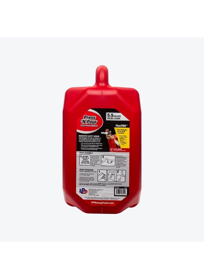 VP Racing 3839 Press 'N Pour Gas Can Red, 5.5 Gallon - 1 Pack - Image 3