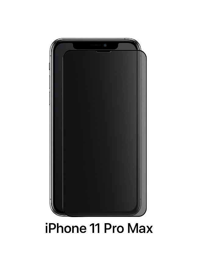 واقي شاشة زجاجي للخصوصية لهاتف iPhone 11 PRO MAX أسود - Image 1