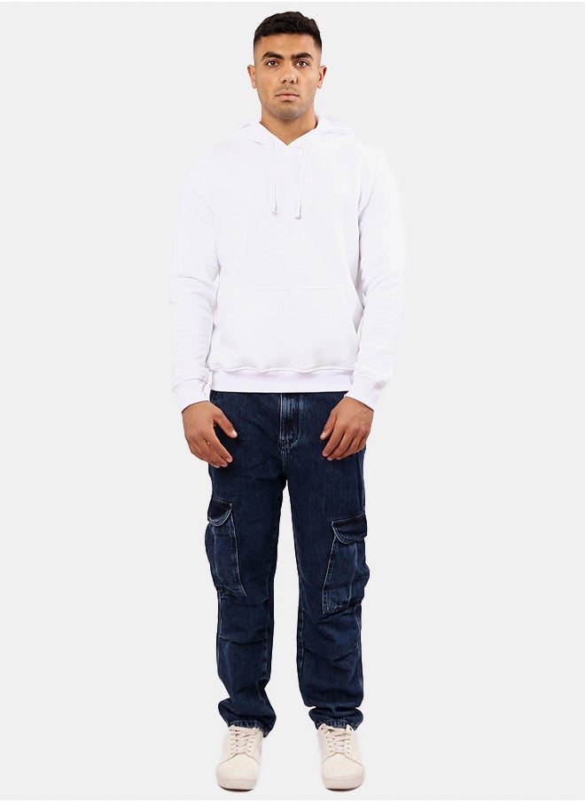 RAVIN White Slip On Hoodie with Kangaroo Pocket  - Image 5