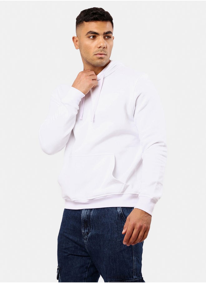 RAVIN White Slip On Hoodie with Kangaroo Pocket  - Image 2