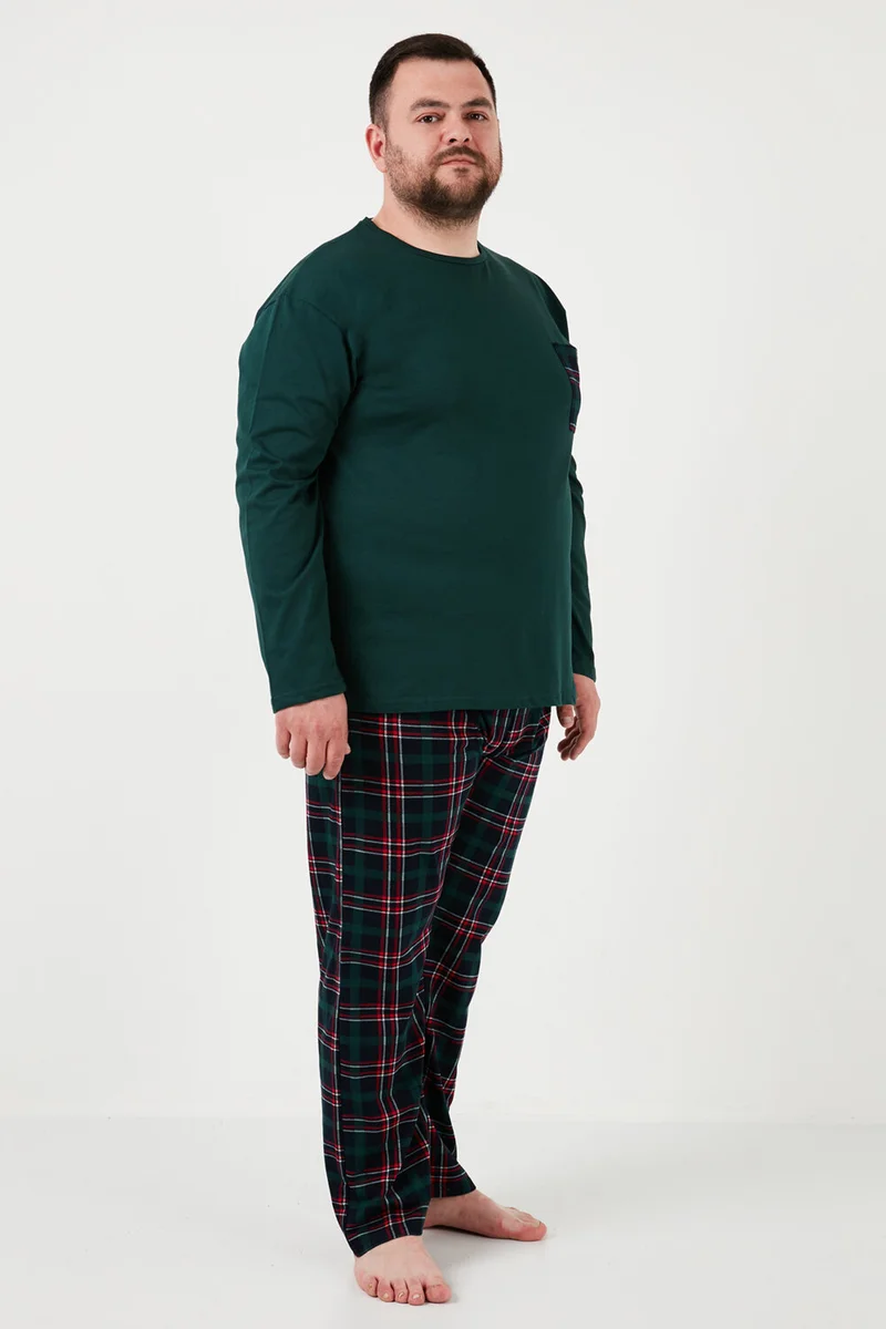 Buratti Cotton Regular Fit Plus Size Pajama Set Men's Pajama Set 6572001B