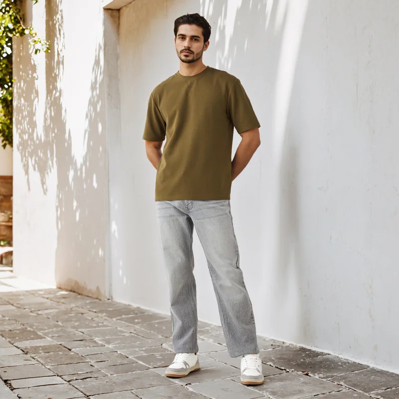 Splash FAV Relaxed Fit Textured T-shirt