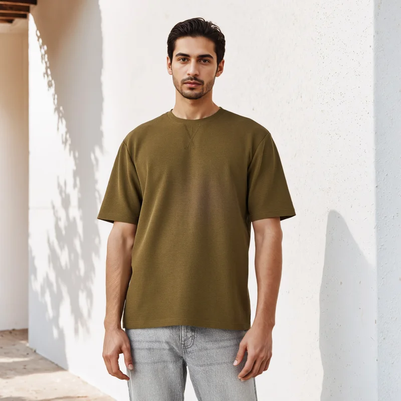 Splash FAV Relaxed Fit Textured T-shirt