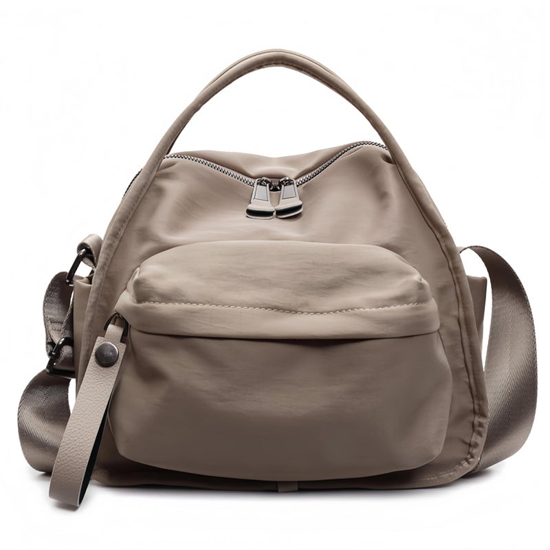 CATSEA Women's Elegant Solid Color Shoulder Bag Fashionable Zipper Crossbody Bags Soft Top Handle Handbag Purse - Image 1